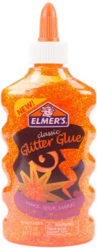 Glue Glitter Elmers Orange 6 Oz Each