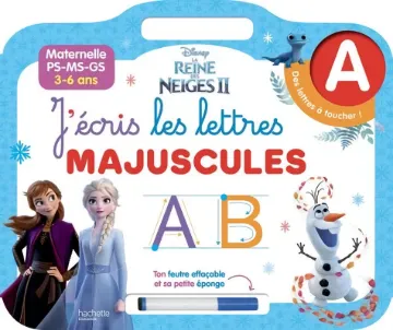 J'écris les lettres majuscules - Reine des Neiges 2  (3-6 ans)