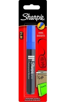 Sharpie W10 Permanent Marker Chisel Tip, Blue