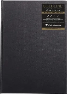 Clairefontaine 34243C - A stitched and glued Goldline notebook 64 blank pages