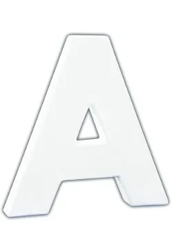"Decopatch AC730C Paper Mache - Small Letter ""A"", White"