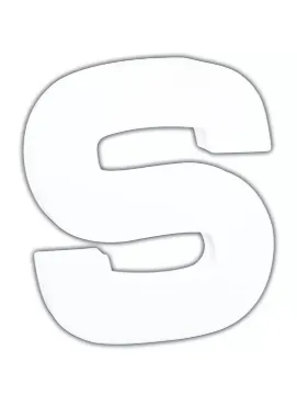 "Decopatch AC748C Paper Mache - Small Letter ""S"", White"