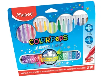 MAPED COLOUR PEPS FELT TIP 18 colour