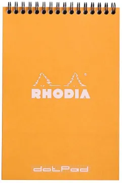 "Rhodia 16503C Note Pad (with double spiral, DIN A5, Dot Grid, 80 g, 14.8 x 21 cm, 80 sheets) "