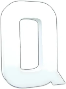 "Décopatch AC716C Mache Large Letter Q, 3x17x20.5 cm - White"
