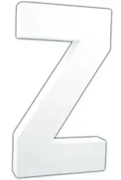 "Decopatch AC755C Paper Mache - Small Letter ""Z"", White"
