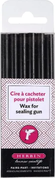 "Herbin 35809T - Pack of 6 Special Wax Sticks For Glue Guns, Black"