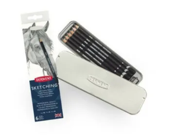 DERWENT SKETCHING Pencils TIN (6)