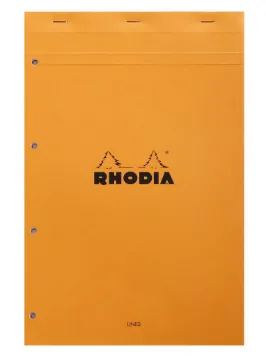 RHODIA 119600C - Stapled Notepad NÂ°20 Orange - A4+ - Lined - 80 Sheets