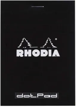 RHODIA 12559C - Notepad Stapled Dotpad N Â° 12 Black - 8.5x12 cm - Dotted - 80 Sheets