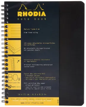 Rhodia 193469C A5 Notebook, Lined, 80 Sheets - Black