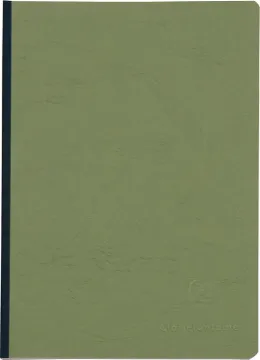 Clairefontaine 'Age Bag' Clothbound Notebook, A5, Squared 5x5, 192 Pages - Green