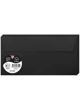 Clairefontaine Pollen Envelopes, 110 x 220 mm, 120 g - Black, Pack of 20