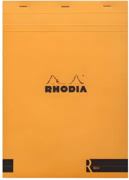 Rhodia""R"" Premium Stapled Notepad - Lined 70 sheets - A4 - Orange Cover