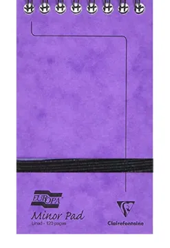 Clairefontaine 'Europa' Minor Pad, Lined Notepad, 120 Pages - Lilac
