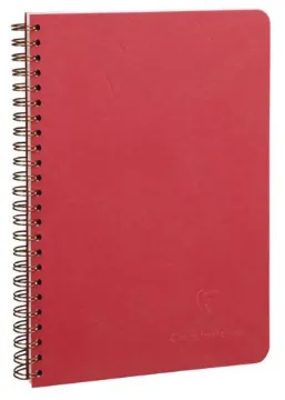 Clairefontaine 'Age Bag' Wirebound Notebook, A5, Lined, 100 Pages - Red