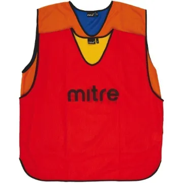 Mitre Pro Reversible Training Bib - Red/Yellow - Senior