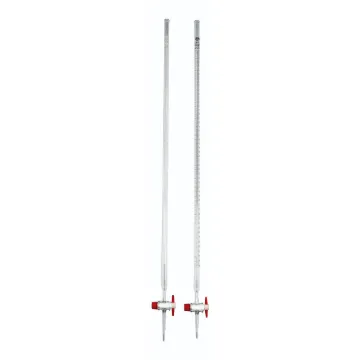 PTFE Stopcock Burette, White Graduations, 50 mL