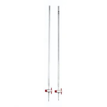 PTFE Stopcock Burette, Black Graduations, 50 mL