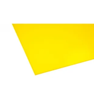 Cast Acrylic Sheet Opaque Yellow 1000 x 600 x 3mm