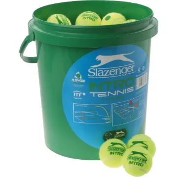 Slazenger Low Compression Mini Tennis Ball 60 Bucket - Green