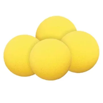 Hi-Density Foam Balls - High Bounce - Yellow - 80mm - Pack of 6