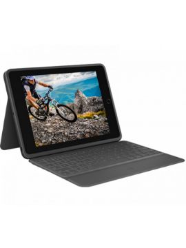 Logitech Folio For iPad (7-9th Gen), Ultra-Protective Keyboard Case- Graphite Arabic