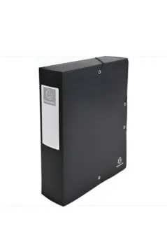 Elasticated Filing Box Premium Pressboard 80mm Spine A4 - 600g Black