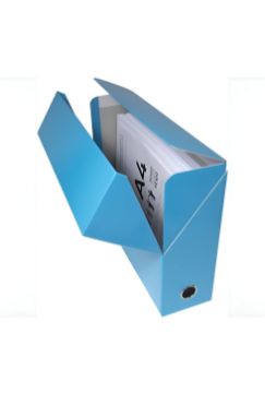 Exacompta Iderama Transfer Box (90mm Spine) - Light Blue