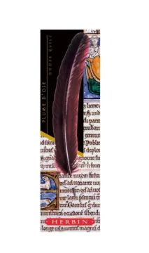 Jacques Herbin- Goose Feather Quill Pen - Bordeaux Burgundy - 20cm.