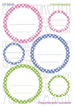 Lid Labels Coloured, Self-Adhesive