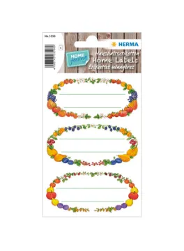 Adhesive Canning Labels ""Fruit"" - 4 Sheets