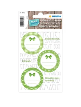 Kitchen Labels for Lid 44mm Green, Self-Adhesive