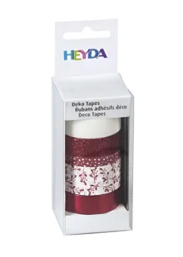 5 pcs Adhesive Deco paper tape, red