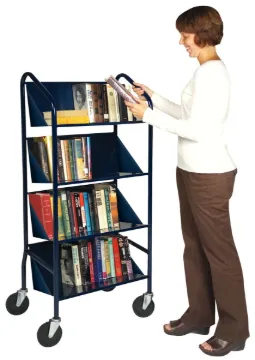 Iron Horse Trolley 3 Sloping Shelf Single Sided - Black