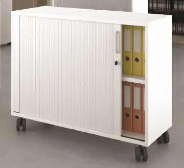 Metal Tambour Door Cupboard - H1651mm