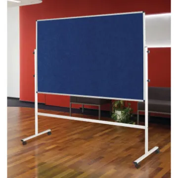 Double Sided Mobile Noticeboards - Resist-a-Flame Eco-colour® 1200x1200mm