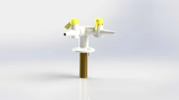 Two Way Bench Mounted Drop Lever Gas Tap