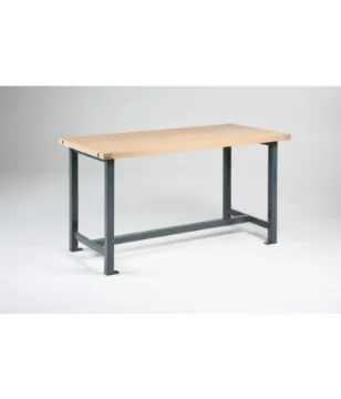 1800S Metalwork Bench Beech Top