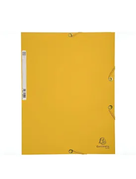 Folder 3 Flaps with Elastics Glossy Card 400g- A4 - Yellow