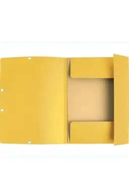 Folder 3 Flaps with Elastics Glossy Card 400g- A4 - Yellow