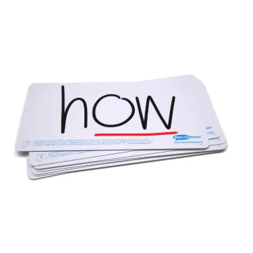Show-me Pack of 10 x 1/3 A4 Drywipe Flashcards 650 micron