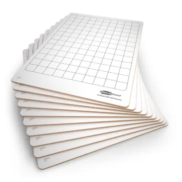 Show-me Pack of 10 x A4 Rigid Gridded Drywipe Lapboards