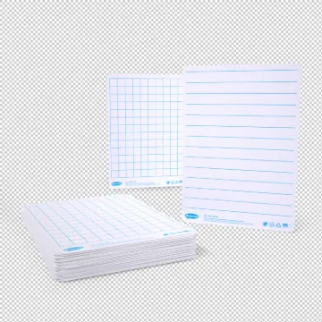 Pack 35 Show-me A4 750 micron Lined/Gridded Double-Sided Drywipe Board