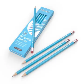 Classmaster Box of 12 HB Eraser Tipped Pencils