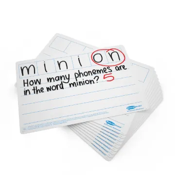 Show-me Pack of 10 x A4 6 Frame Phoneme Drywipe Boards