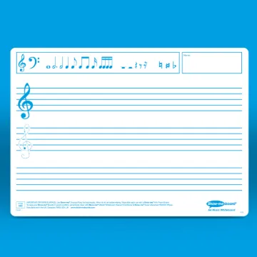 Show-me Pack of 10 x A4 Music Ruled Drywipe Boards