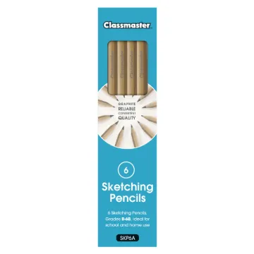 Classmaster Pack of 6 Sketching Pencils - B to 6B