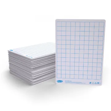 Show-me Pack of 100 x A4 Gridded/Plain whiteboards