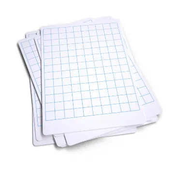 Pack of 10 A4 Economy Drywipe Boards Gridded